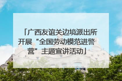 广西友谊关边境派出所开展“全国劳动模范进警营”主题宣讲活动