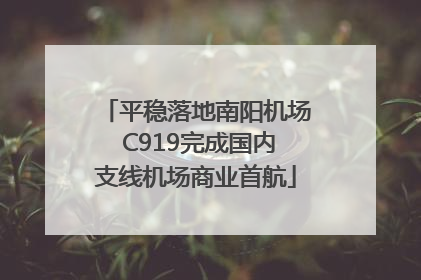 平稳落地南阳机场 C919完成国内支线机场商业首航