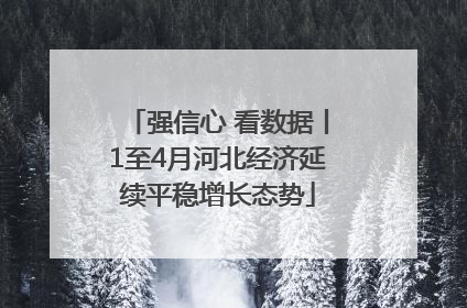 强信心 看数据丨1至4月河北经济延续平稳增长态势