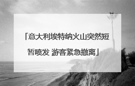 意大利埃特纳火山突然短暂喷发 游客紧急撤离