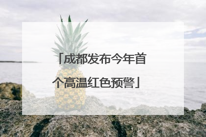 成都发布今年首个高温红色预警