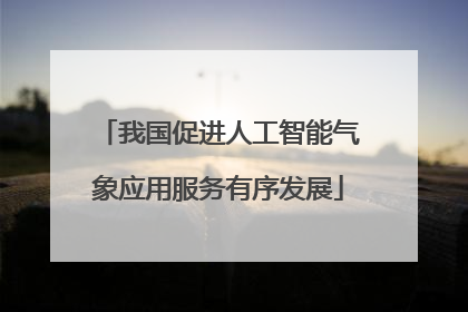 我国促进人工智能气象应用服务有序发展