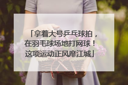 拿着大号乒乓球拍，在羽毛球场地打网球！这项运动正风靡江城