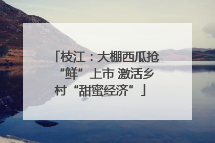 枝江：大棚西瓜抢“鲜”上市 激活乡村“甜蜜经济”