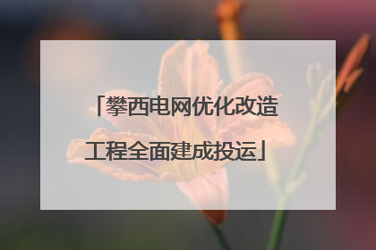 攀西电网优化改造工程全面建成投运