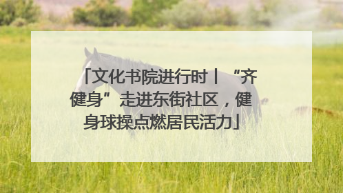 文化书院进行时丨“齐健身”走进东街社区，健身球操点燃居民活力