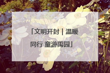 文明开封｜温暖同行 童游禹园