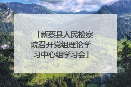 新蔡县人民检察院召开党组理论学习中心组学习会