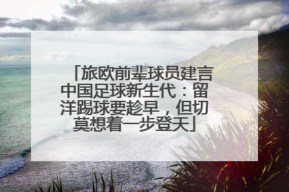 旅欧前辈球员建言中国足球新生代：留洋踢球要趁早，但切莫想着一步登天