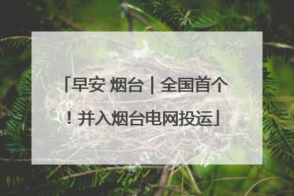 早安 烟台｜全国首个！并入烟台电网投运