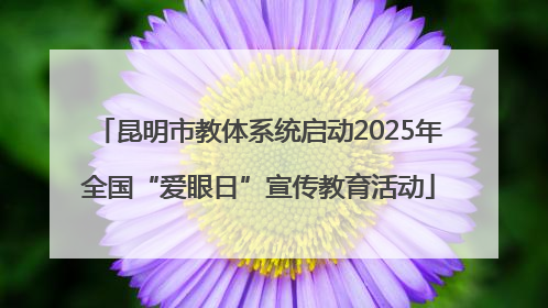 昆明市教体系统启动2025年全国“爱眼日”宣传教育活动