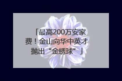 最高200万安家费！金山向华中英才抛出“金绣球”