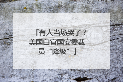 有人当场哭了？美国白宫国安委裁员“降级”