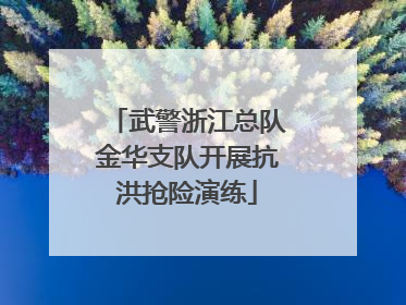 武警浙江总队金华支队开展抗洪抢险演练