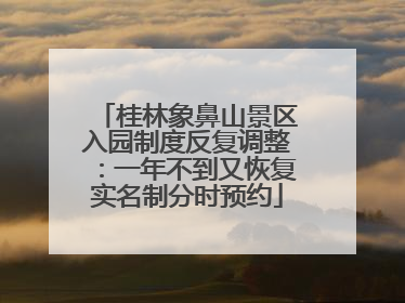 桂林象鼻山景区入园制度反复调整：一年不到又恢复实名制分时预约