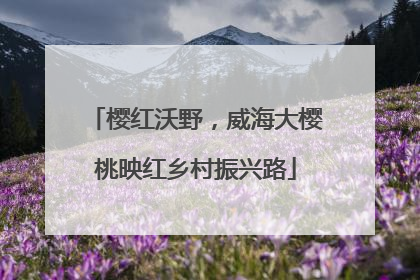 樱红沃野，威海大樱桃映红乡村振兴路
