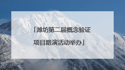 潍坊第二届概念验证项目路演活动举办