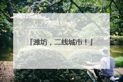 潍坊，二线城市！