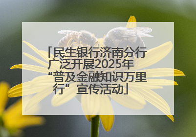 民生银行济南分行广泛开展2025年“普及金融知识万里行”宣传活动