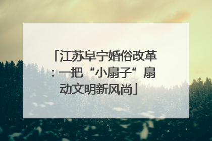 江苏阜宁婚俗改革：一把“小扇子”扇动文明新风尚