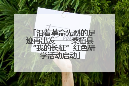 沿着革命先烈的足迹再出发——桑植县“我的长征”红色研学活动启动