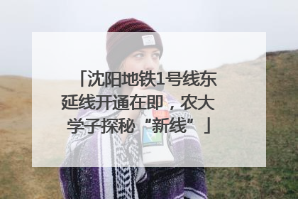 沈阳地铁1号线东延线开通在即，农大学子探秘“新线”