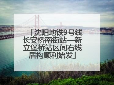 沈阳地铁9号线长安桥南街站—新立堡桥站区间右线盾构顺利始发