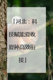 河北：科技赋能夏收夏种高效衔接