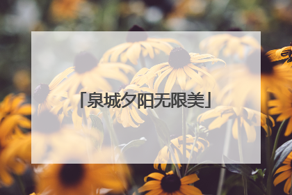 泉城夕阳无限美