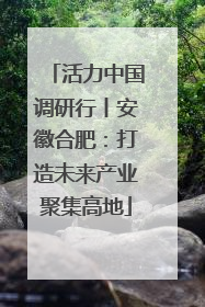 活力中国调研行丨安徽合肥：打造未来产业聚集高地