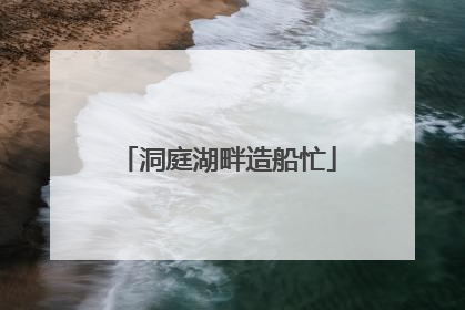 洞庭湖畔造船忙