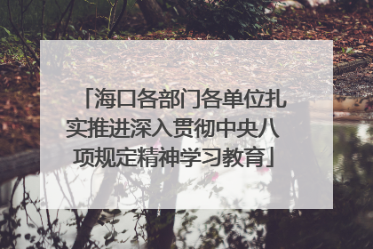 海口各部门各单位扎实推进深入贯彻中央八项规定精神学习教育