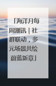 海洋月每周潮讯｜社群联动，多元场景共绘蔚蓝新章
