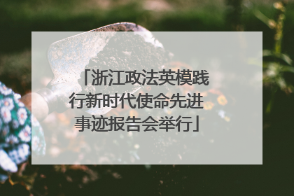 浙江政法英模践行新时代使命先进事迹报告会举行