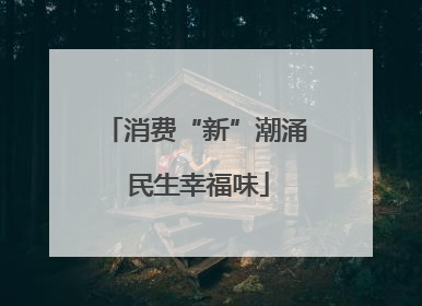 消费“新”潮涌 民生幸福味