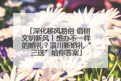 深化移风易俗 倡树文明新风丨想办不一样的婚礼？淄川新婚礼“三送”给你答案