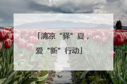清凉“驿”夏，爱“新”行动