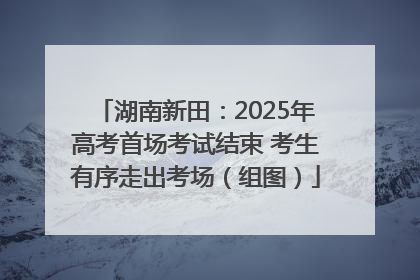湖南新田：2025年高考首场考试结束 考生有序走出考场（组图）