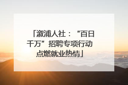 溆浦人社：“百日千万”招聘专项行动点燃就业热情