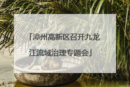 漳州高新区召开九龙江流域治理专题会