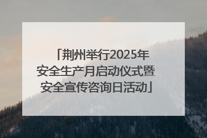 荆州举行2025年安全生产月启动仪式暨安全宣传咨询日活动