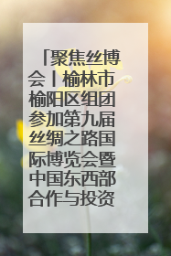 聚焦丝博会丨榆林市榆阳区组团参加第九届丝绸之路国际博览会暨中国东西部合作与投资贸易洽谈会