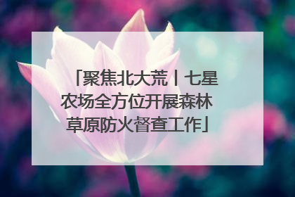 聚焦北大荒丨七星农场全方位开展森林草原防火督查工作