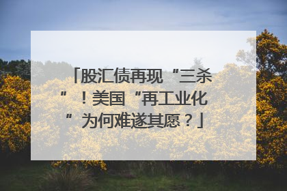 股汇债再现“三杀”！美国“再工业化”为何难遂其愿？
