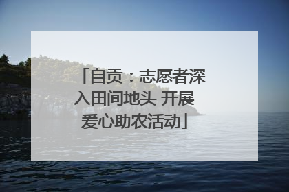 自贡：志愿者深入田间地头 开展爱心助农活动