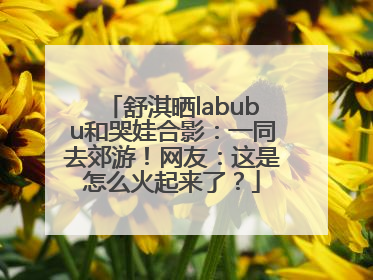 舒淇晒labubu和哭娃合影：一同去郊游！网友：这是怎么火起来了？