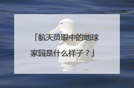 航天员眼中的地球家园是什么样子？
