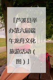 芦溪县举办第六届端午龙舟文化旅游活动（图）