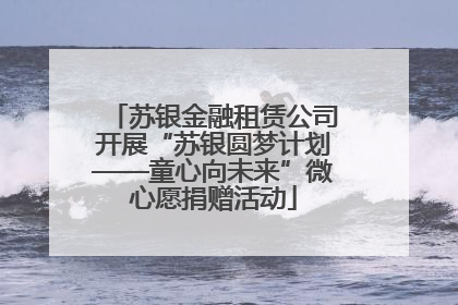 苏银金融租赁公司开展“苏银圆梦计划——童心向未来”微心愿捐赠活动