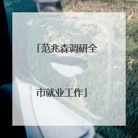 范兆森调研全市就业工作